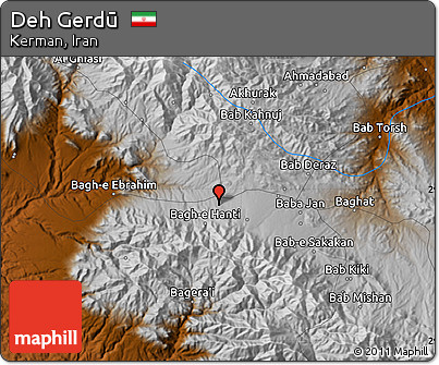 Physical Map of Deh Gerdū