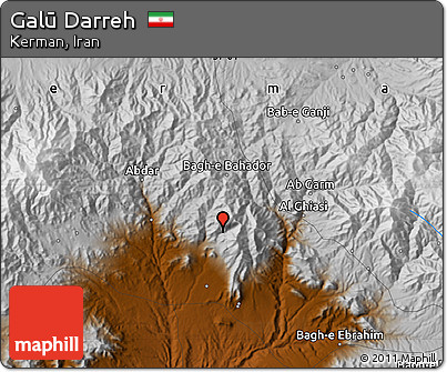 Physical Map of Galū Darreh