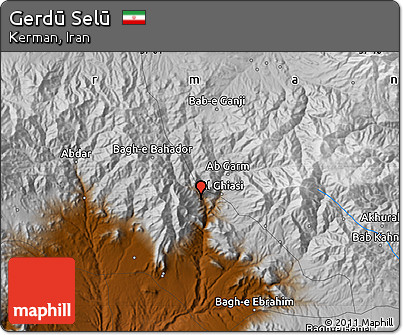 Physical Map of Gerdū Selū