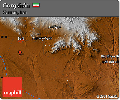 Physical Map of Gorgshān