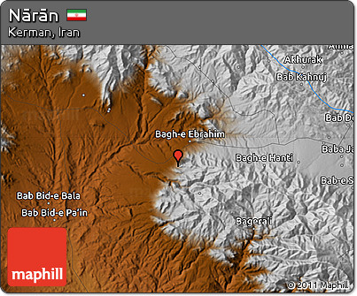 Physical Map of Nārān