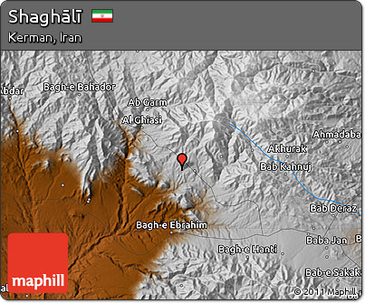 Physical Map of Shaghālī
