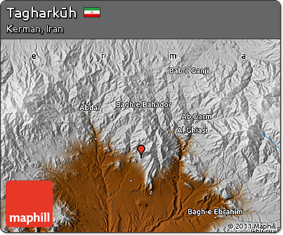 Physical Map of Tagharkūh