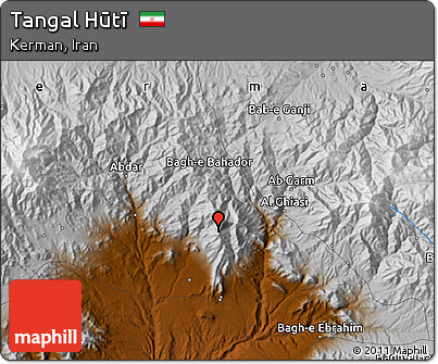 Physical Map of Tangal Hūtī