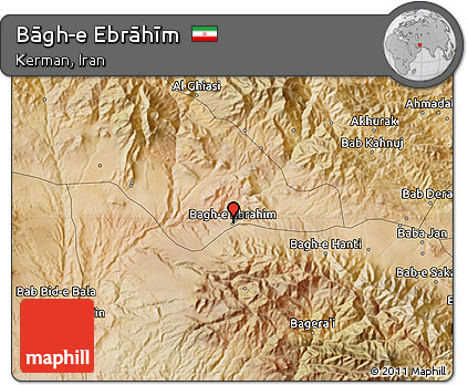 Satellite Map of Bāgh-e Ebrāhīm