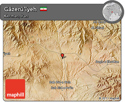 Satellite Map of Gāzerū'īyeh