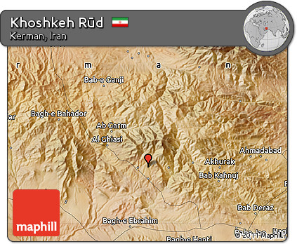 Satellite Map of Khoshkeh Rūd