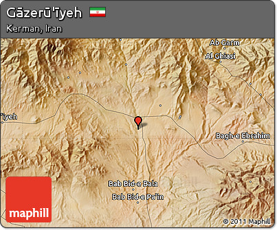 Satellite Map of Gāzerū'īyeh