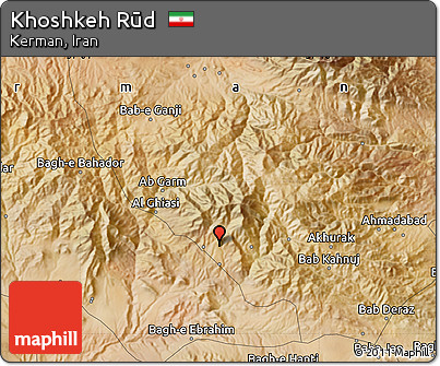 Satellite Map of Khoshkeh Rūd