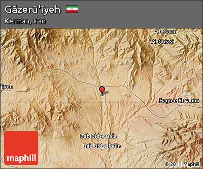 Satellite Map of Gāzerū'īyeh