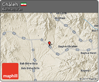 Shaded Relief Map of Chāleh