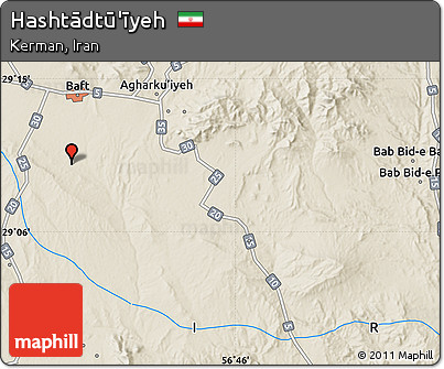 Shaded Relief Map of Hashtādtū'īyeh