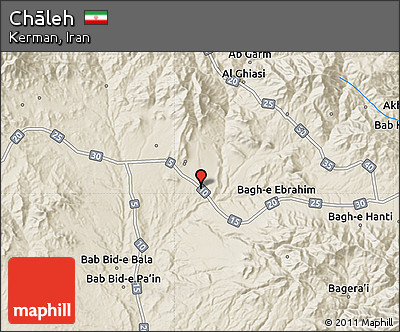 Shaded Relief Map of Chāleh