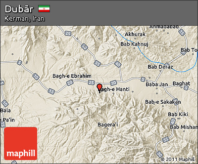 Shaded Relief Map of Dubār