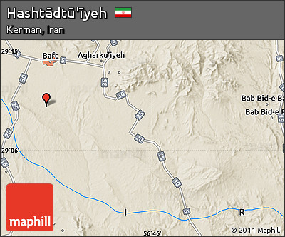 Shaded Relief Map of Hashtādtū'īyeh
