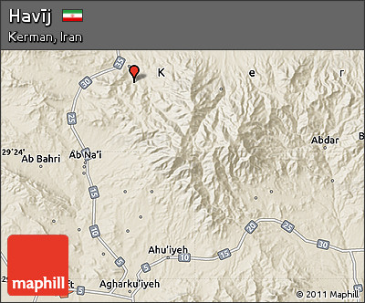 Shaded Relief Map of Havīj