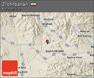 Shaded Relief Map of Z̧ohrbanān