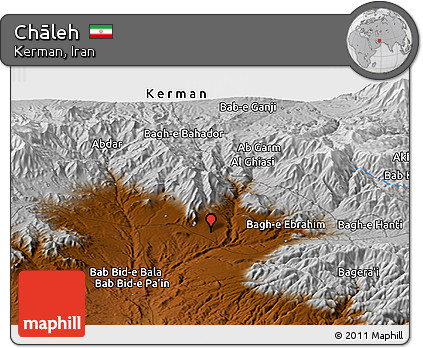 Physical Panoramic Map of Chāleh