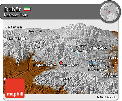 Physical Panoramic Map of Dubār