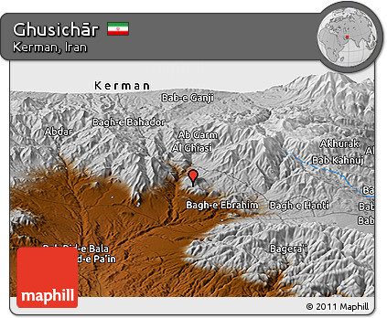 Physical Panoramic Map of Ghusichār