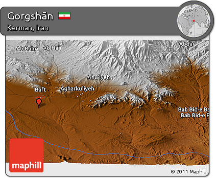 Physical Panoramic Map of Gorgshān