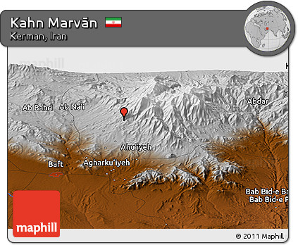 Physical Panoramic Map of Kahn Marvān