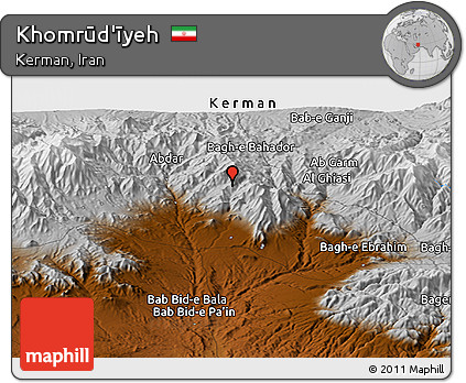 Physical Panoramic Map of Khomrūd'īyeh