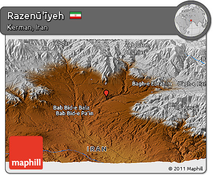 Physical Panoramic Map of Razenū'īyeh