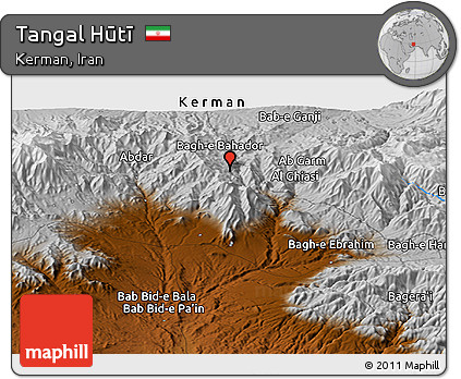 Physical Panoramic Map of Tangal Hūtī