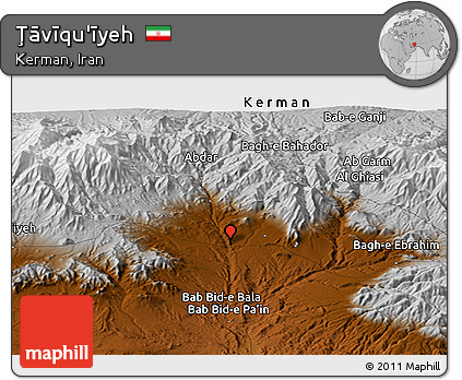 Physical Panoramic Map of Ţāvīqu'īyeh