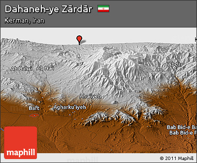 Physical Panoramic Map of Dahaneh-ye Zārdār