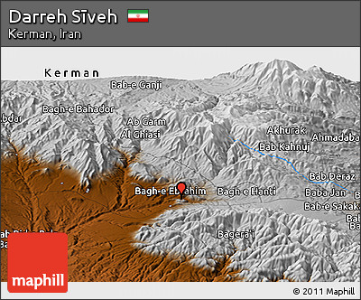 Physical Panoramic Map of Darreh Sīveh