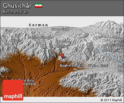 Physical Panoramic Map of Ghusichār