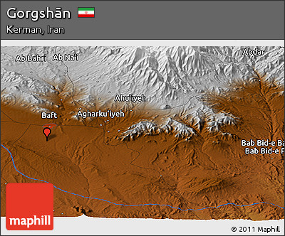 Physical Panoramic Map of Gorgshān