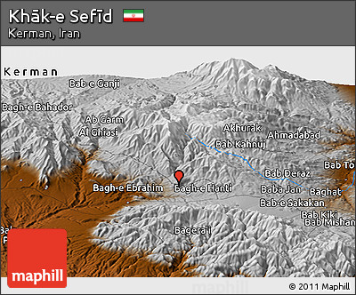 Physical Panoramic Map of Khāk-e Sefīd