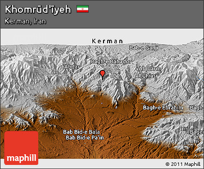 Physical Panoramic Map of Khomrūd'īyeh