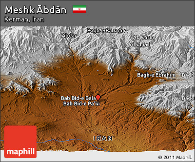 Physical Panoramic Map of Meshk Ābdān