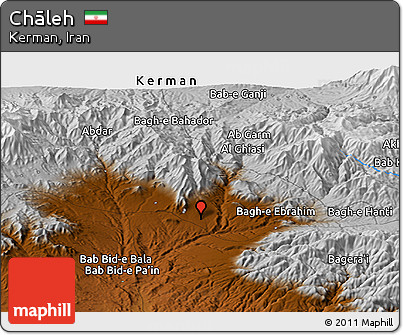Physical Panoramic Map of Chāleh