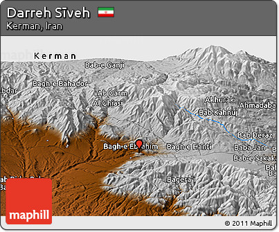 Physical Panoramic Map of Darreh Sīveh