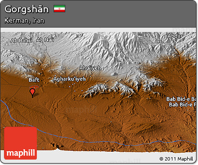 Physical Panoramic Map of Gorgshān