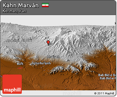 Physical Panoramic Map of Kahn Marvān