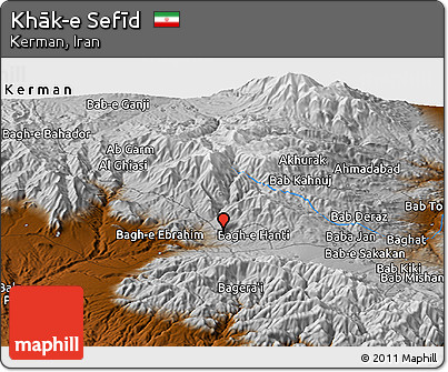 Physical Panoramic Map of Khāk-e Sefīd