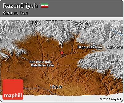 Physical Panoramic Map of Razenū'īyeh