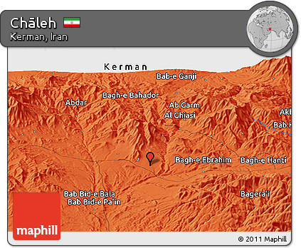 Political Panoramic Map of Chāleh