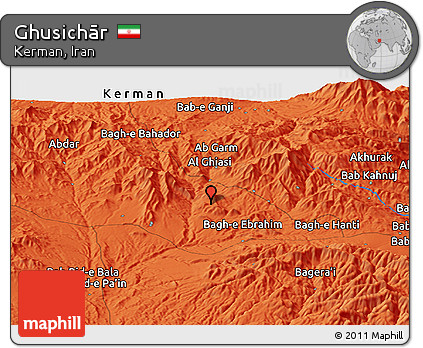 Political Panoramic Map of Ghusichār