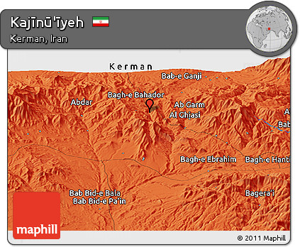 Political Panoramic Map of Kajīnū'īyeh