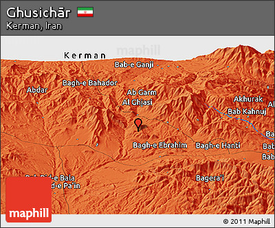 Political Panoramic Map of Ghusichār