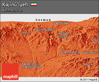 Political Panoramic Map of Kajīnū'īyeh