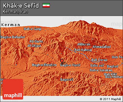 Political Panoramic Map of Khāk-e Sefīd