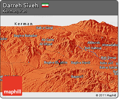 Political Panoramic Map of Darreh Sīveh